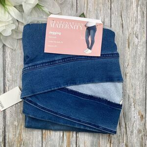 Women's Maternity Blue Denim Stretch Jeggings Pants  Jeans Size XL